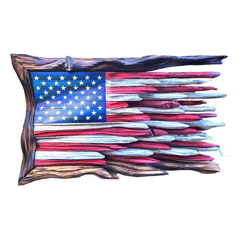 The Rugged American Wood Flag