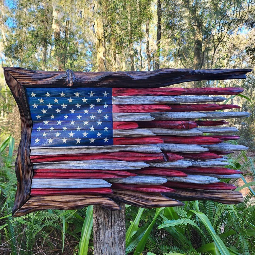 The Rugged American Wood Flag