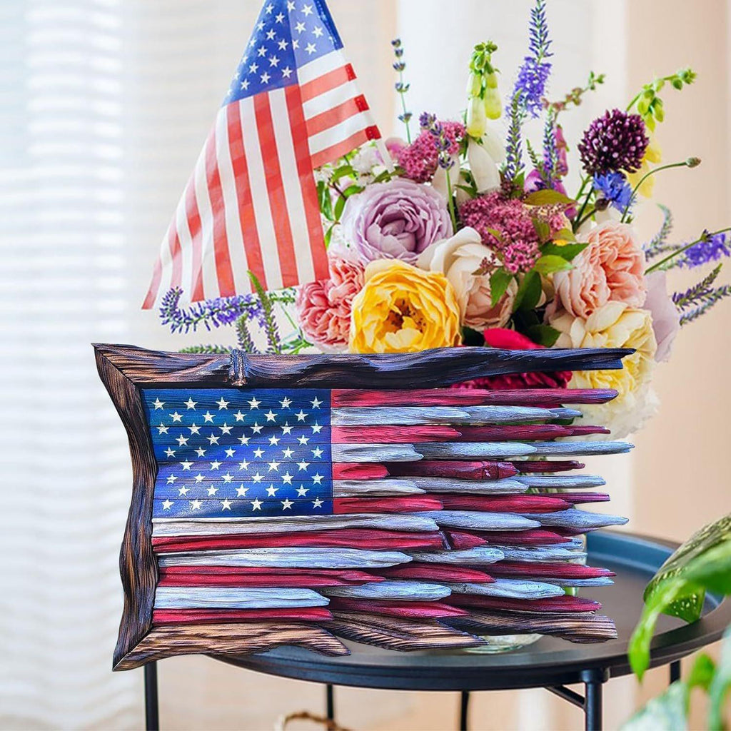 The Rugged American Wood Flag